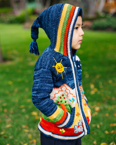 Dark Navy Organic Handcrafted Kid Sweater