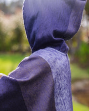 Load image into Gallery viewer, Violet Wave Shade Alpaca Poncho With Hood